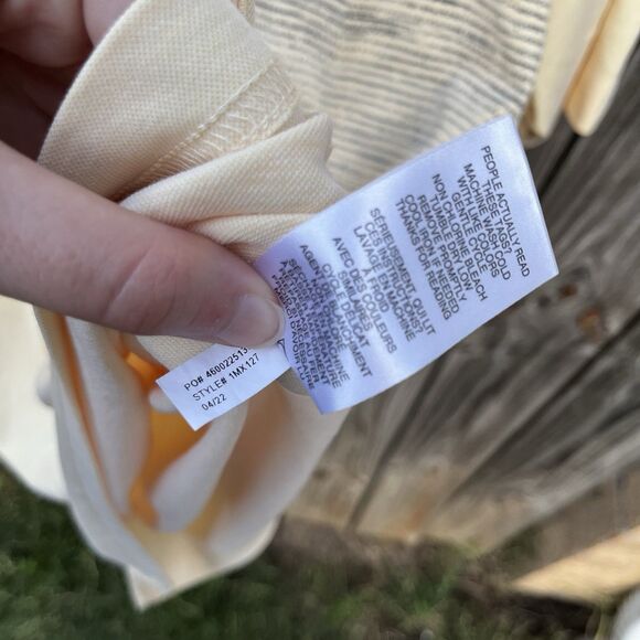 Travis Mathew Short Sleeve Salt Sand Polo Mens M Yellow Golf Outdoor Preppy Dad - Picture 11 of 14